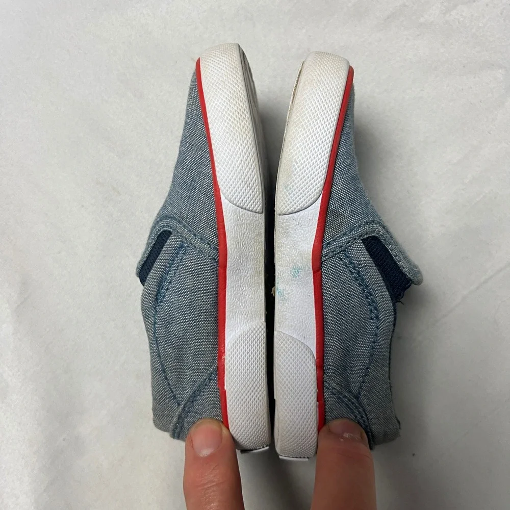 Polo Ralph Lauren Baby Bal Harbour‎ Slip On Denim Red Pony Toddler Shoes 6